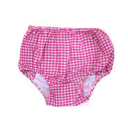 hot pink gingham diaper cover