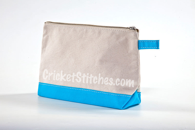 Canvas Cosmetic Bag - Cricket Stitches