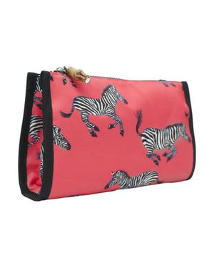 TRVL Design Coral Zebra Make Up Bag