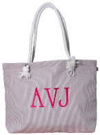 seersucker tote bag