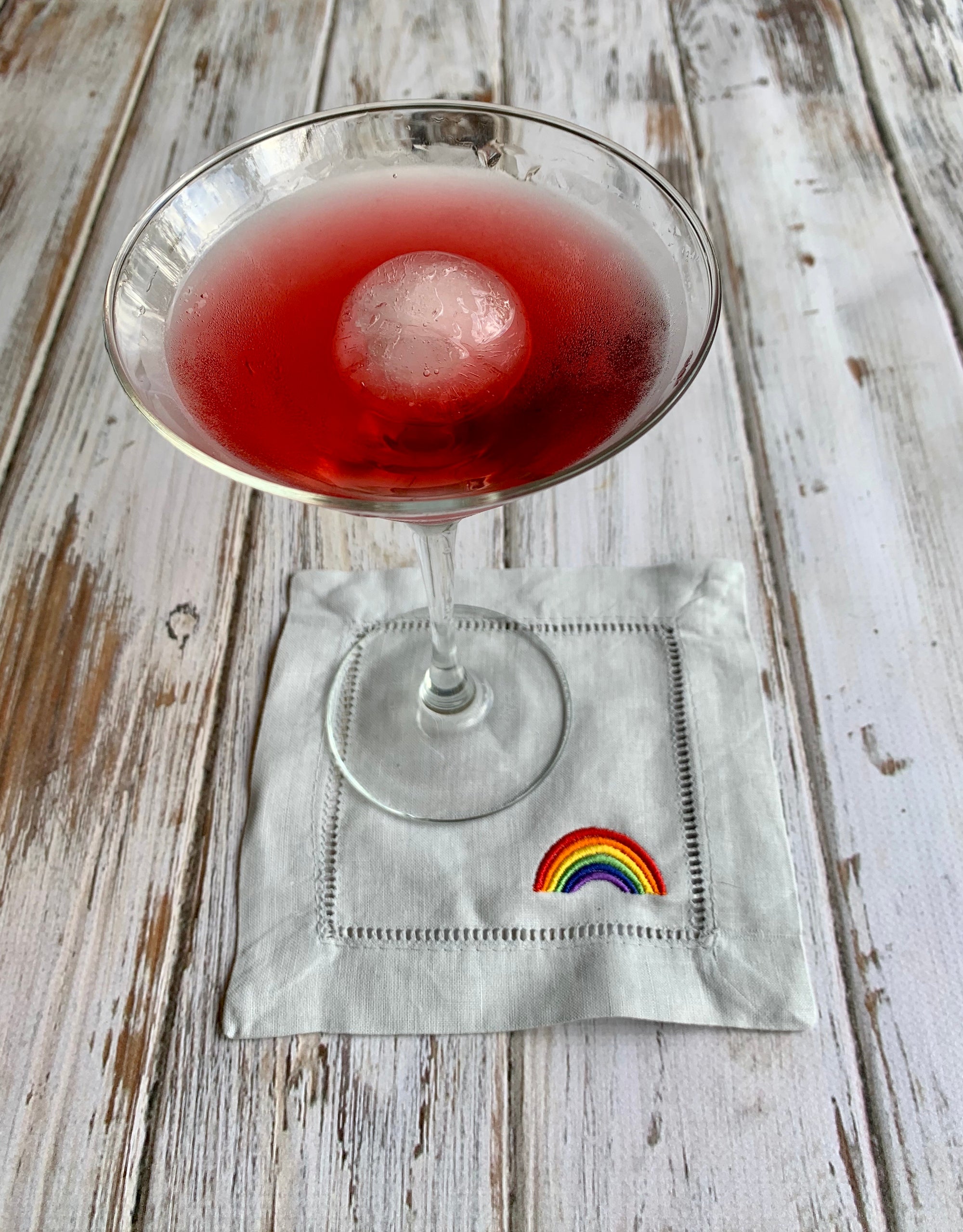 Cocktail Napkins-Rainbow Design-Set of 4
