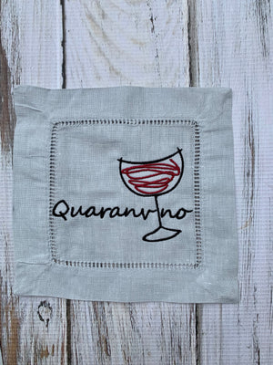 quaranvino cocktail napkin