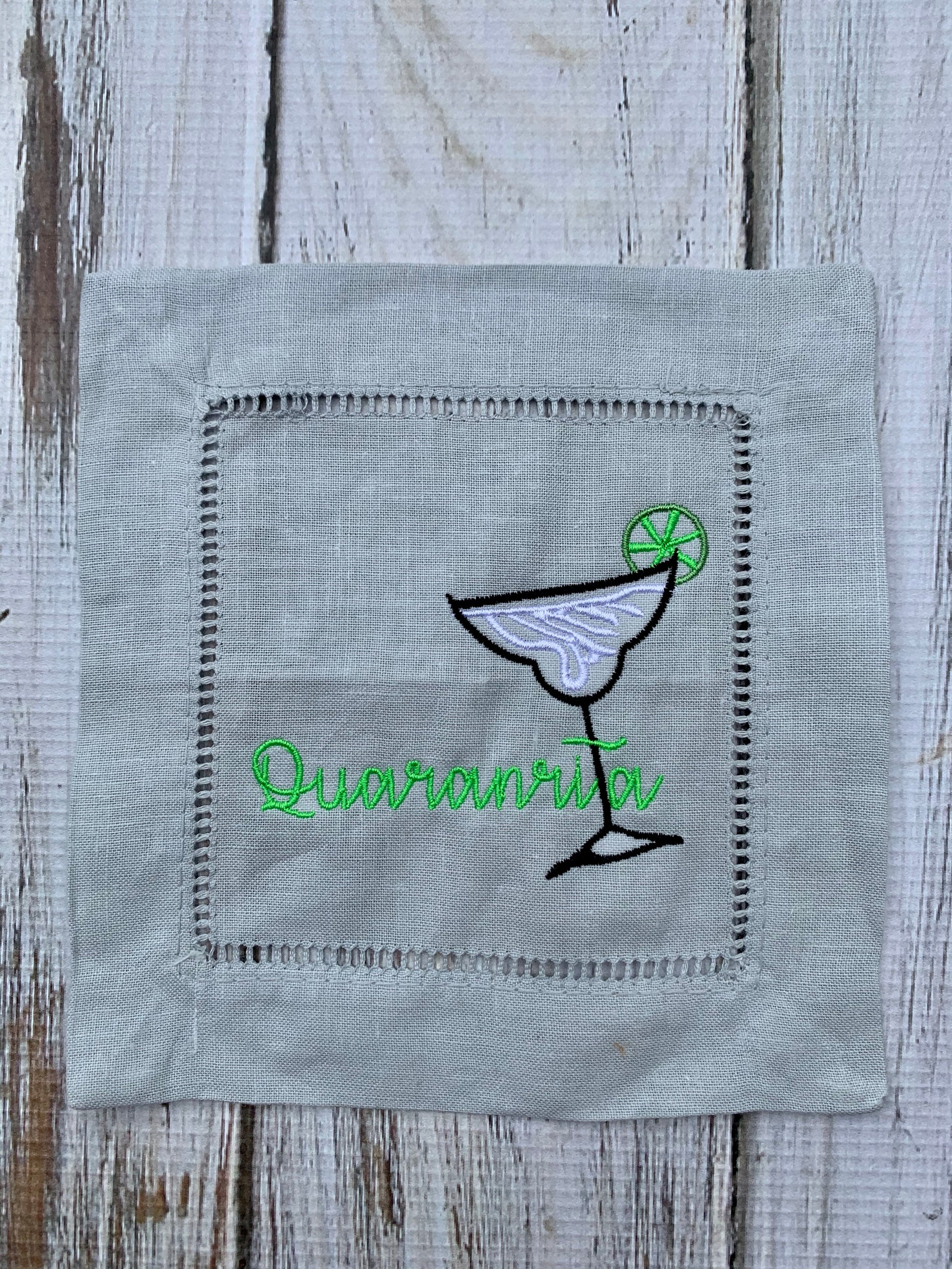 Quaranrita cocktail napkin