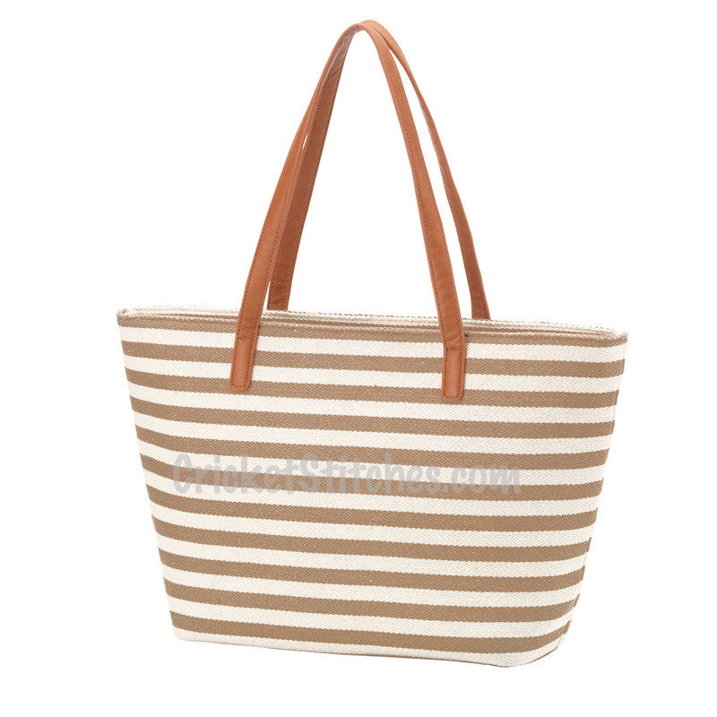 Monogrammed Charlotte Stripe Purse