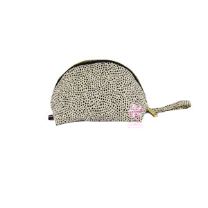 cheetah print taco shaped cosmetic bag